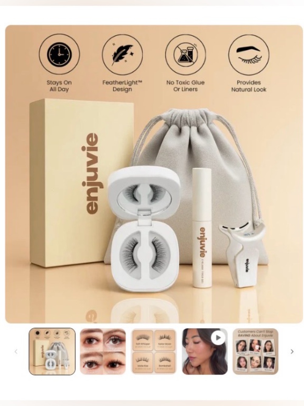 Enjuvie Magnetic Lash Kit in Soft whisper  *New In Box